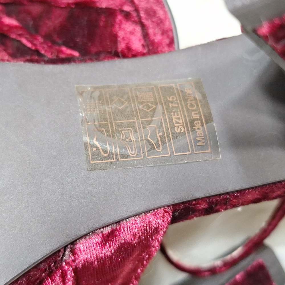 But another innocent tale velvet,wine colored heels - Picture 6 of 11